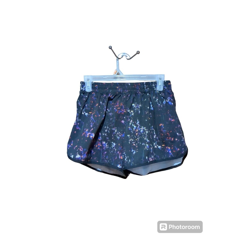 Champion Running Shorts Women's Medium Black W/  Paint Splatter Design